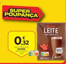 Auchan Leite c/ Chocolate Auchan promoção