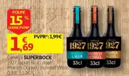 Auchan Cerveja superbock 1927 japan rice lager/ munich dunkel/ bavaria weiss promoção