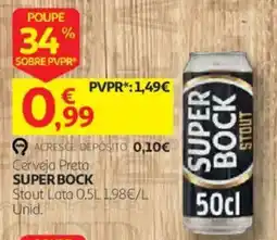 Auchan Cerveja Preta Super Bock promoção