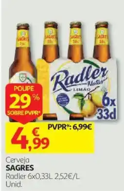 Auchan Cerveja Sagres Radler promoção