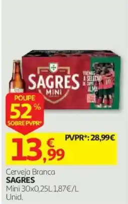 Auchan Cerveja Branca Sagres promoção