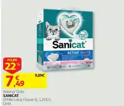 Auchan Areia p/ Gato Sanicat White Lotus Flower promoção