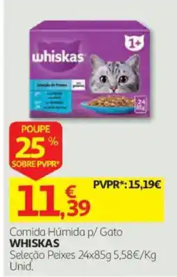 Auchan comida húmida p/ gato whiskas promoção