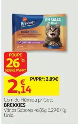 Auchan comida húmida p/ gato brekkies promoção