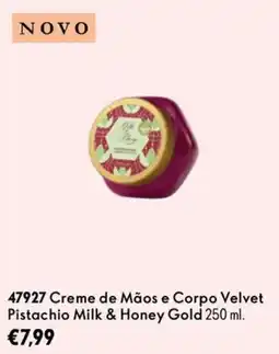 Oriflame Creme de Mãos e Corpo Velvet Pistachio Milk & Honey Gold promoção