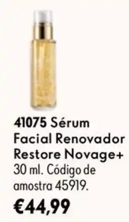 Oriflame Sérum Facial Renovador Restore Novage+ promoção