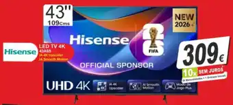 Hisense led tv 4k 43a6s