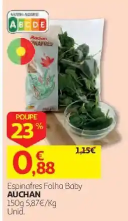 Auchan espinafres folha baby auchan promoção