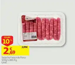 Auchan Salsicha Fresca de Porco promoção
