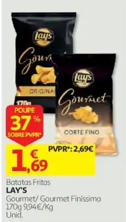 Auchan Batatas Fritas LAY'S Gourmet/ Gourmet Finíssima promoção