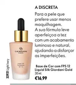 Oriflame Base de cor liquid silk giordani gold promoção