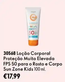 Oriflame Loção Corporal Proteção Muito Elevada FPS 50 para o Rosto e Corpo Sun Zone Kids promoção