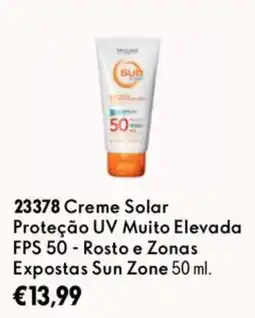 Oriflame Creme solar sun zone promoção