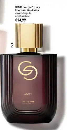 Oriflame Eau de parfum giordani gold man promoção