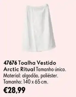 Oriflame toalha vestido arctic ritual promoção