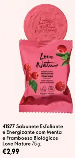 Oriflame Sabonete esfoliante e energizante com menta e framboesa biológicos love nature promoção