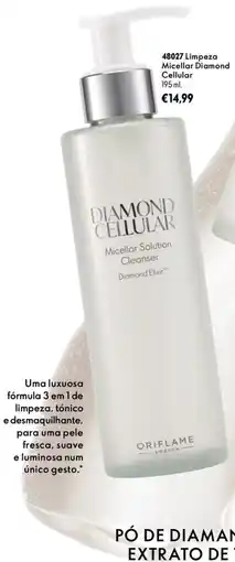 Oriflame diamond cellular micellar solution cleanser diamond elixir promoção