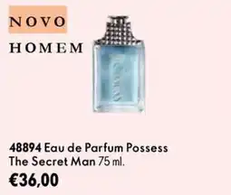 Oriflame Novo homem eau de parfum possess the secret man promoção