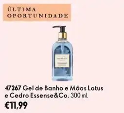 Oriflame gel de banho e mãos lotus e cedro essense&co. promoção