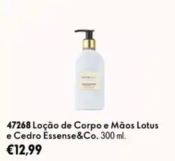 Oriflame Loção de Corpo e Mãos Lotus e Cedro Essense&Co. promoção