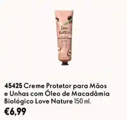 Oriflame Creme protetor para mãos e unhas com óleo de macadâmia biológico love nature promoção