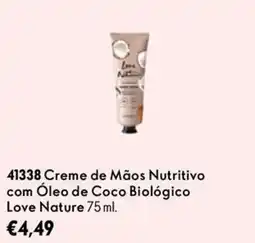 Oriflame Creme de mãos nutritivo love nature promoção