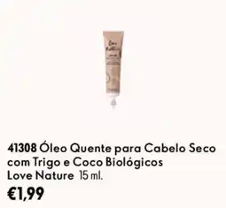 Oriflame óleo quente para cabelo seco com trigo e coco biológicos love nature promoção