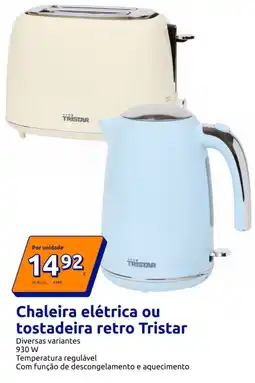 Action Chaleira elétrica ou tostadeira retro Tristar promoção