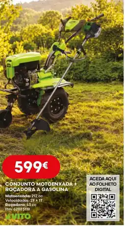 Bricomarché Conjunto motoenxada + roçadora a gasolina vito promoção