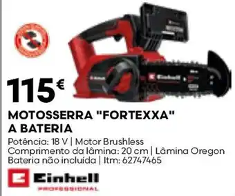 Motoserra fortexxa a bateria einhell professional