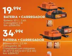 Bricomarché Bateria + carregador promoção