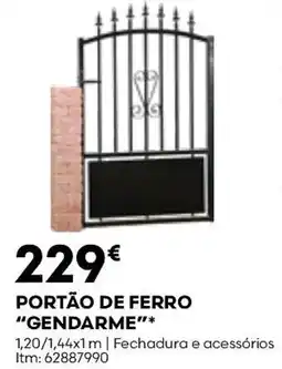 Bricomarché Portão de ferro "Gendarme" promoção
