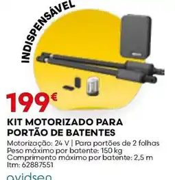 Bricomarché kit motorizado para portão de batentes promoção