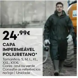 Bricomarché capa impermeável poliuretano promoção