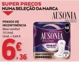 E.Leclerc pensos de incontinência ausonia discreet maxi conforto promoção