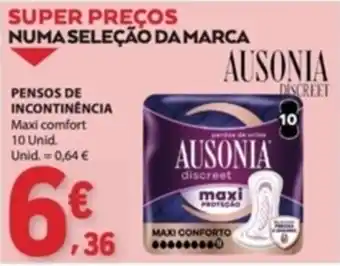Pensos de incontinência ausonia discreet maxi conforto