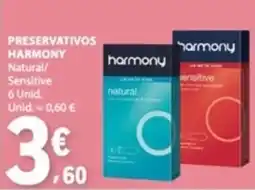 E.Leclerc preservativos harmony natural/sensitive promoção