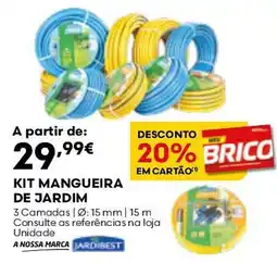 Bricomarché kit mangueira de jardim jardibest promoção