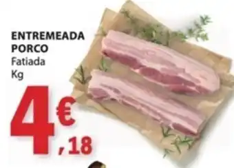 Entremeada porco fatiada