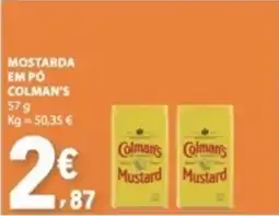 E.Leclerc Mostarda em pó colman's promoção