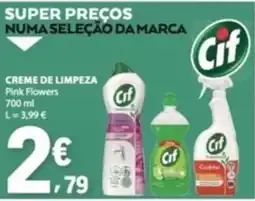 E.Leclerc Cif creme de limpeza pink flowers promoção