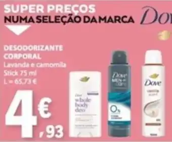 E.Leclerc Dove desodorizante corporal promoção