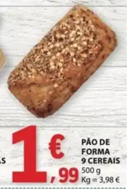 E.Leclerc Pão de forma 9 cereais promoção