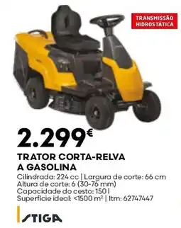 Bricomarché Trator corta-relva a gasolina stiga promoção