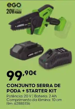 Bricomarché Ego conjunto serra de poda + starter kit promoção
