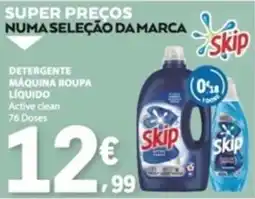 E.Leclerc Detergente máquina roupa líquido active clean skip promoção