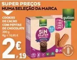 E.Leclerc Cookies de cacao com pepitas de chocolate gullón promoção
