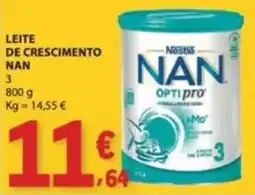 E.Leclerc Nan leite de crescimento 3 promoção