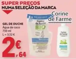 E.Leclerc Gel de duche agua de coco corine de farme promoção