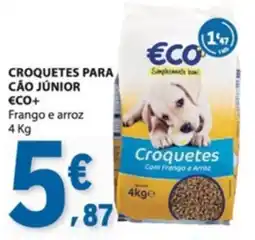 E.Leclerc Croquetes para cão júnior eco+ frango e arroz promoção